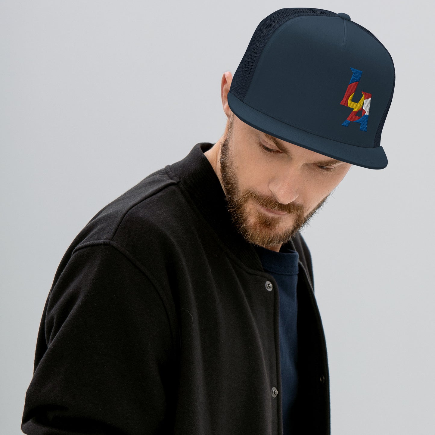 LA Colorado Flag flat billTrucker Cap