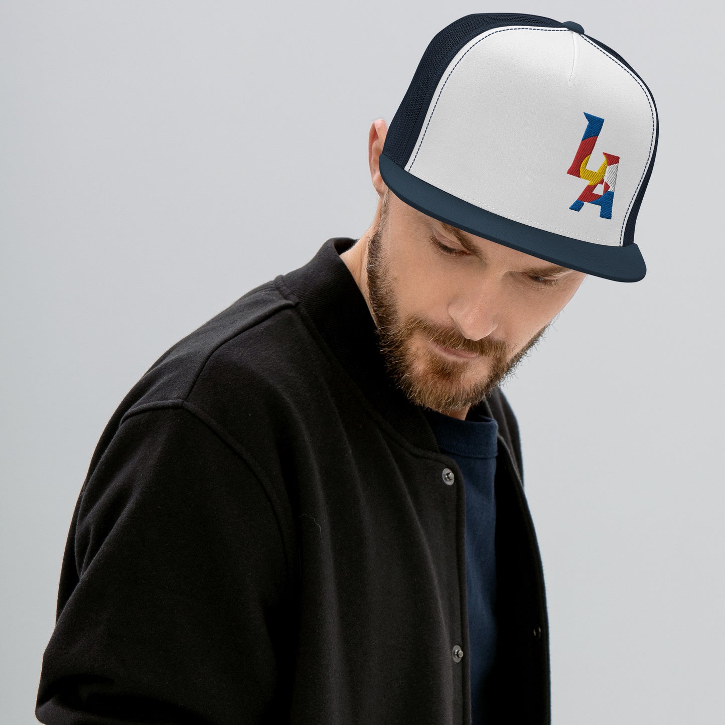 LA Colorado Flag flat billTrucker Cap