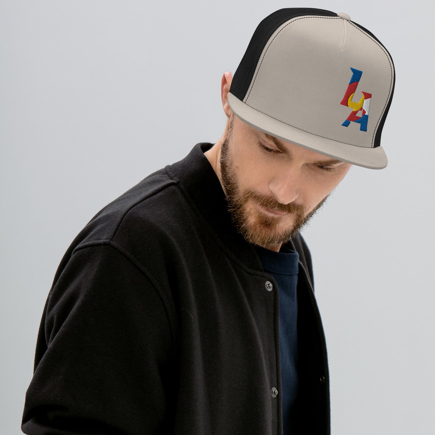 LA Colorado Flag flat billTrucker Cap