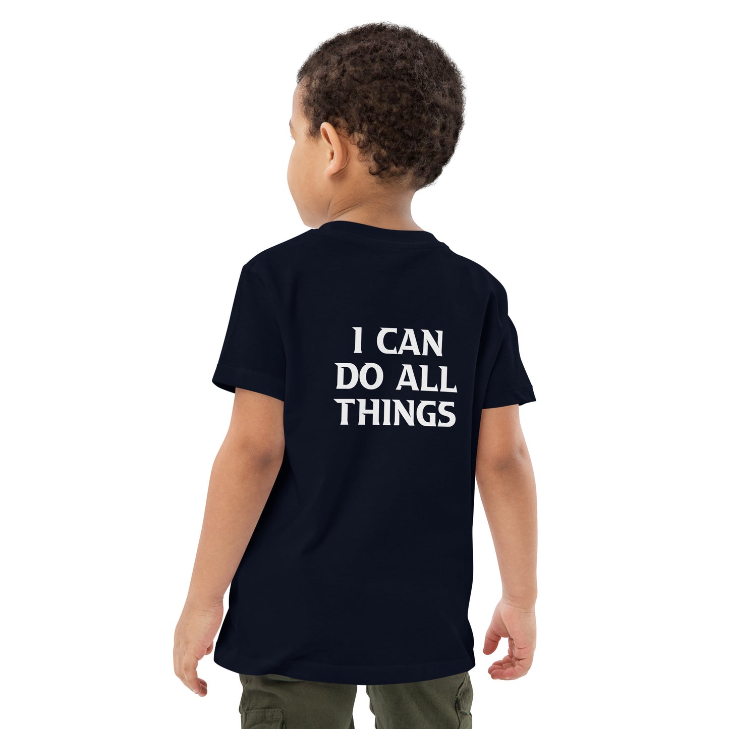 “I can do all things” Organic cotton kids t-shirt
