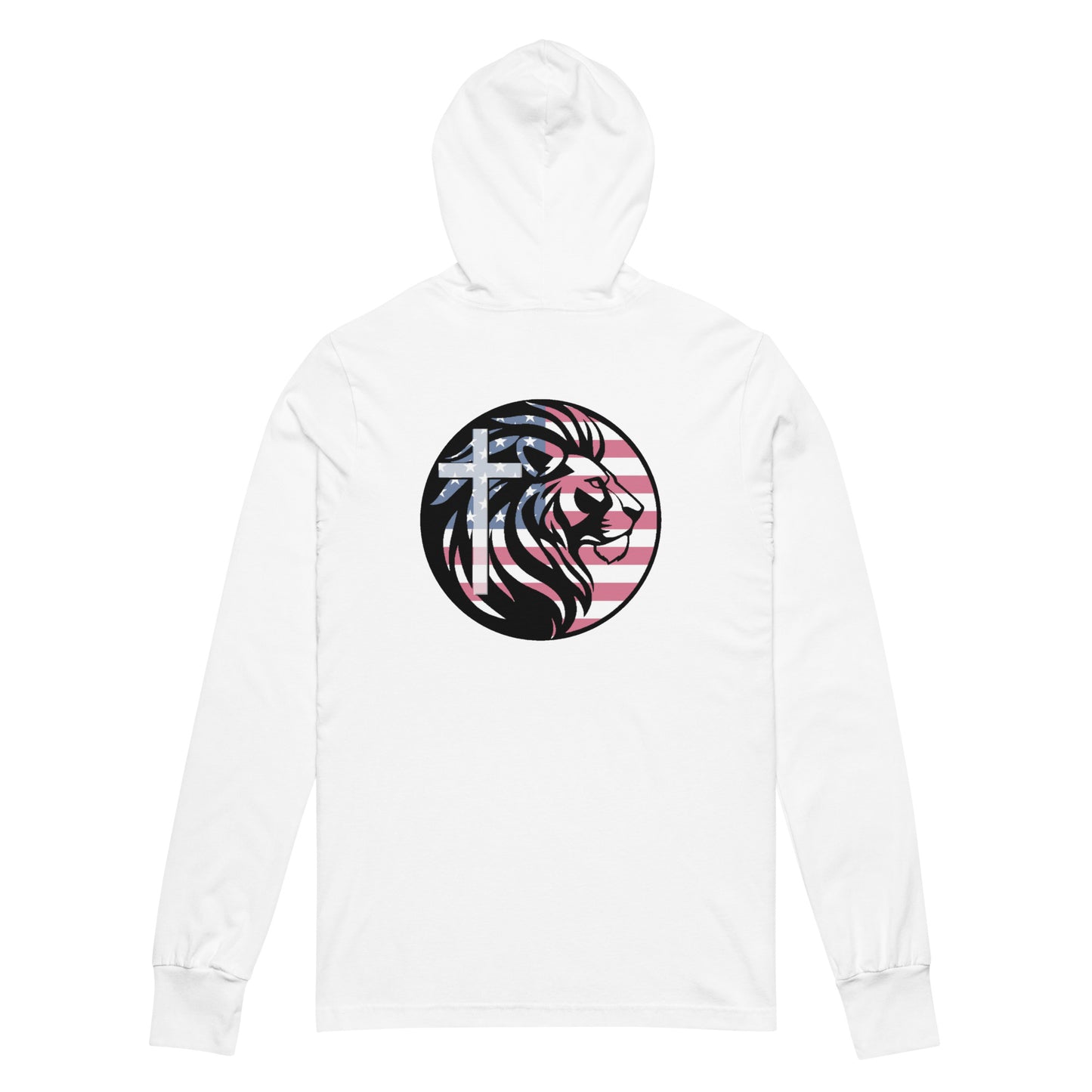 Lionsroar American Flag Crest Hooded long-sleeve tee